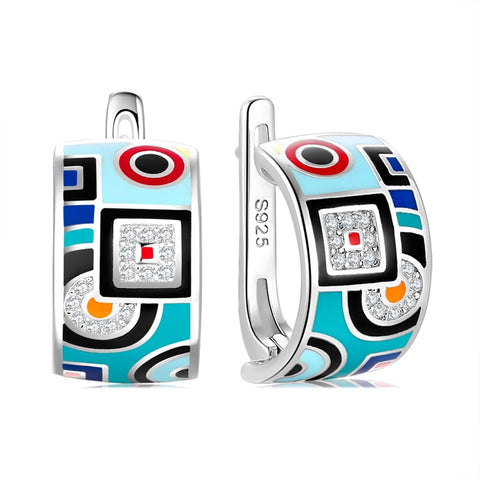 Brincos Padrão Clássico 925 Silver